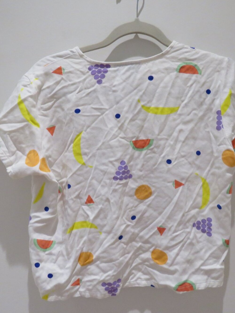 DUSEN DUSEN Fruit Stand Cropped Shirt Top XS Novelty Abstract Avant Garde - Picture 9 of 13